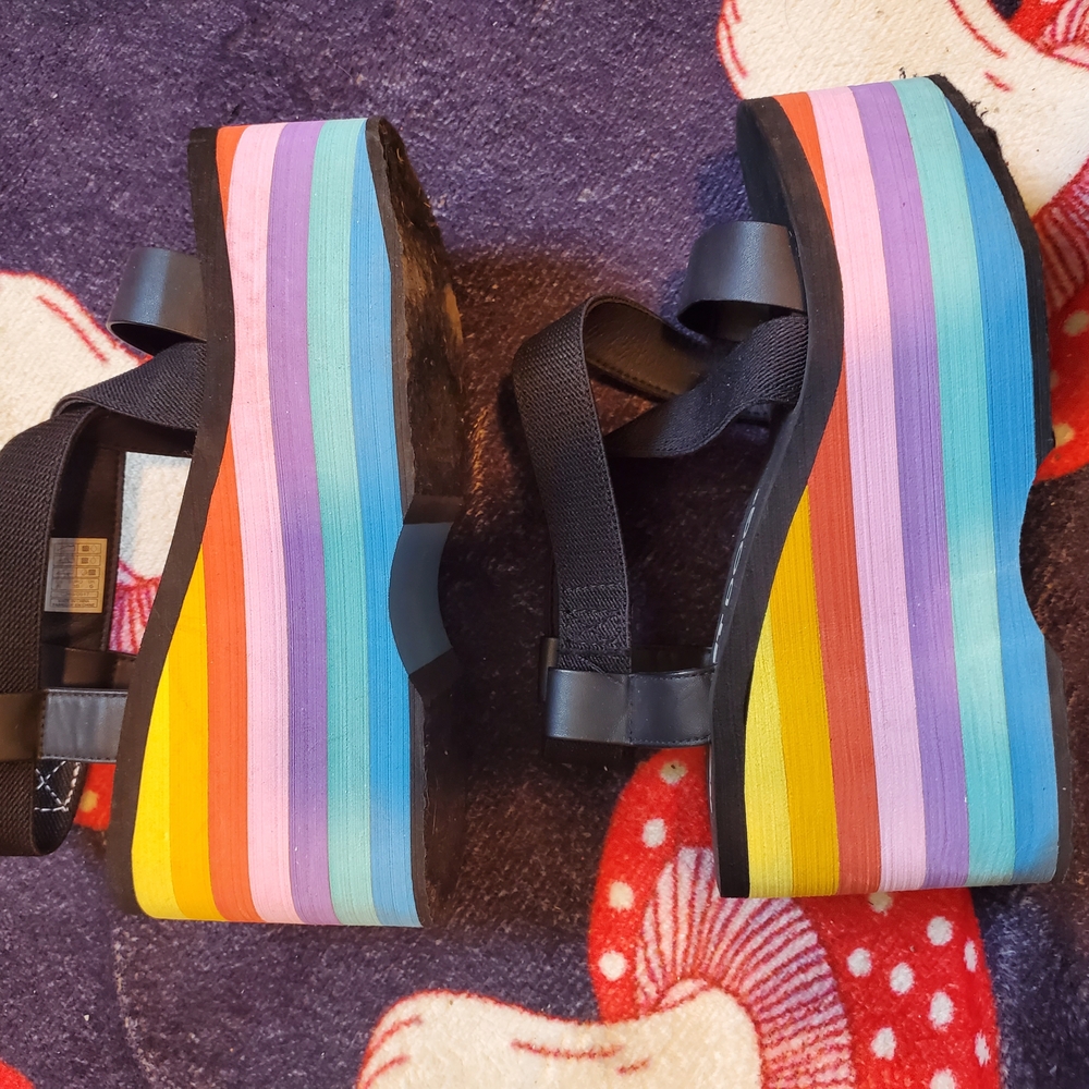 Rainbow Platform Sandals